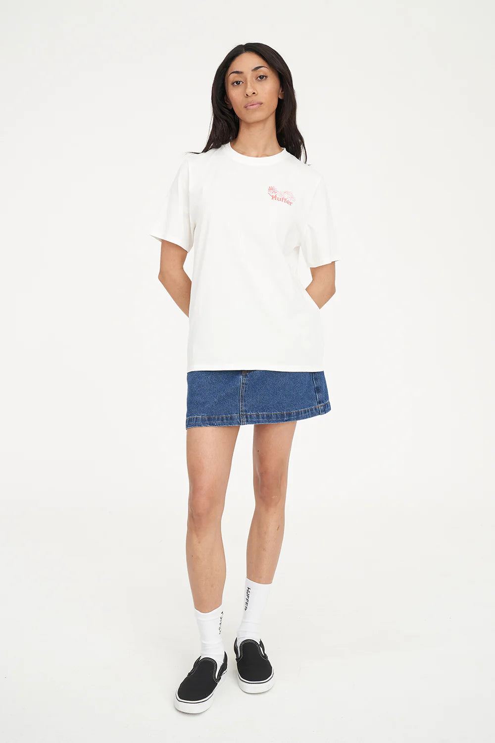 HUFFER CLASSIC TEE 170/MASTERPIECE - CHALK - THE VOGUE STORE