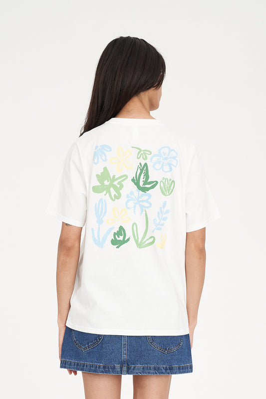 HUFFER CLASSIC TEE 170/MATISSE - CHALK - THE VOGUE STORE