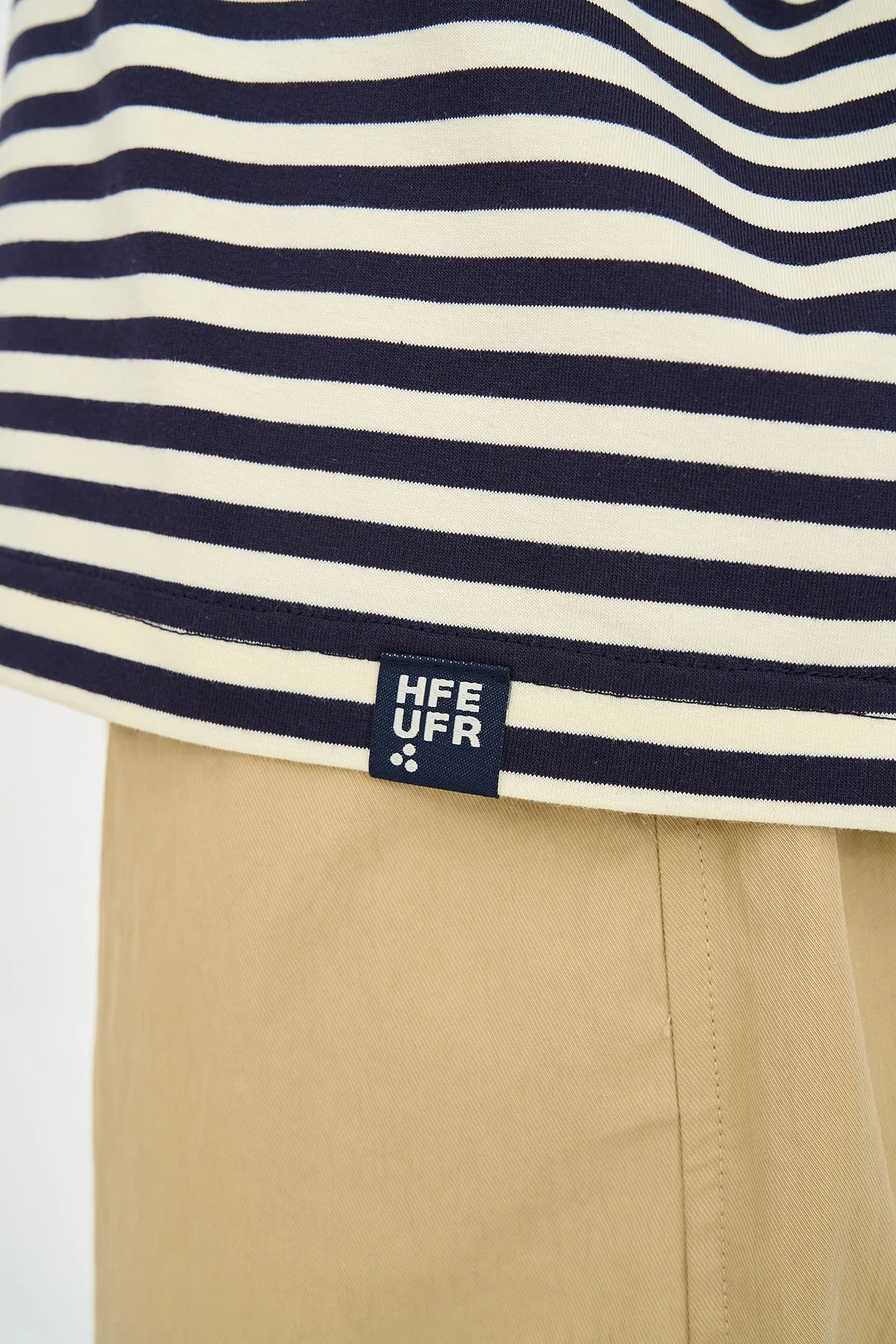 HUFFER STRIPE BILLIE TEE - BUTTER/NAVY - THE VOGUE STORE