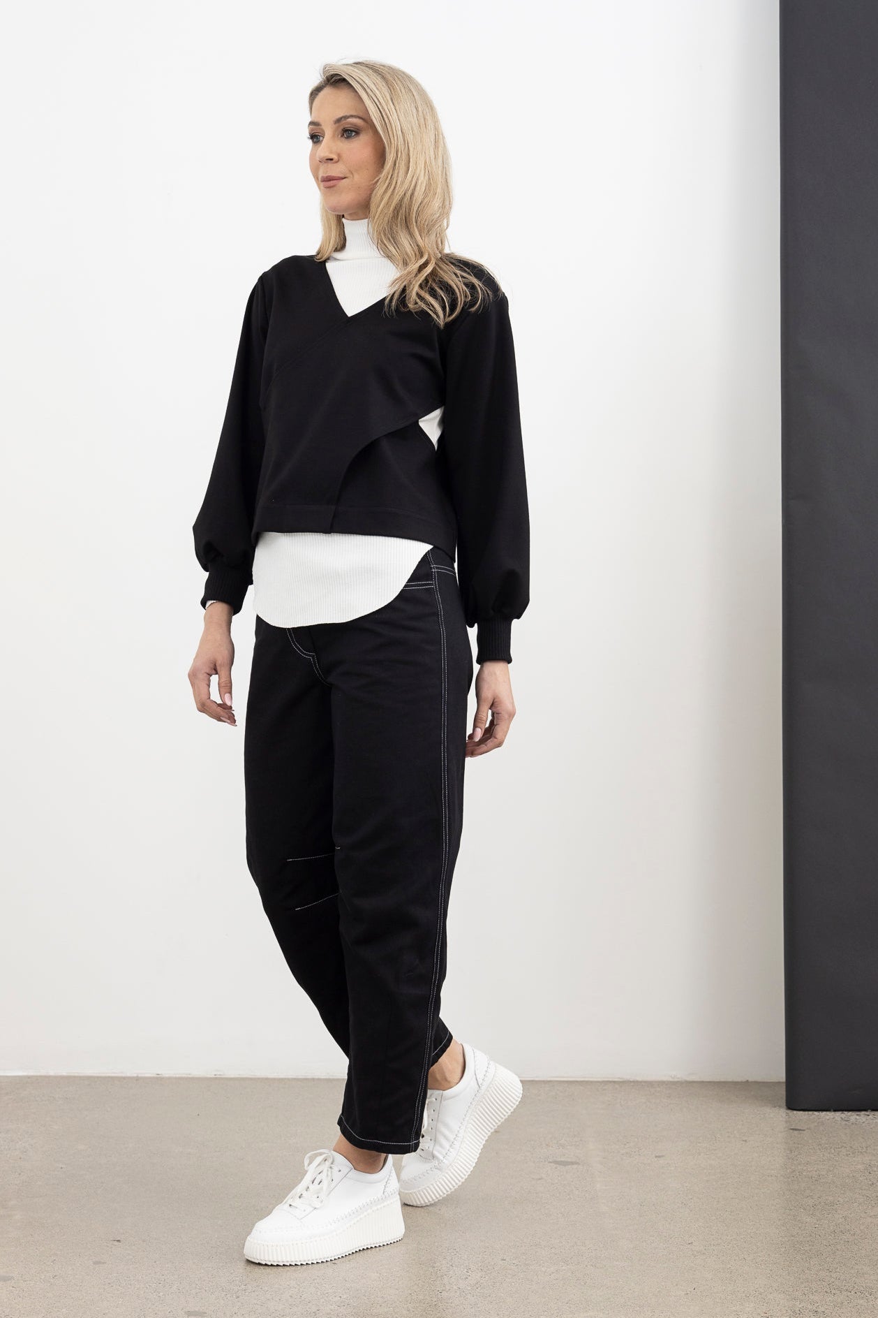 STYLE X LAB X TOP - BLACK - THE VOGUE STORE