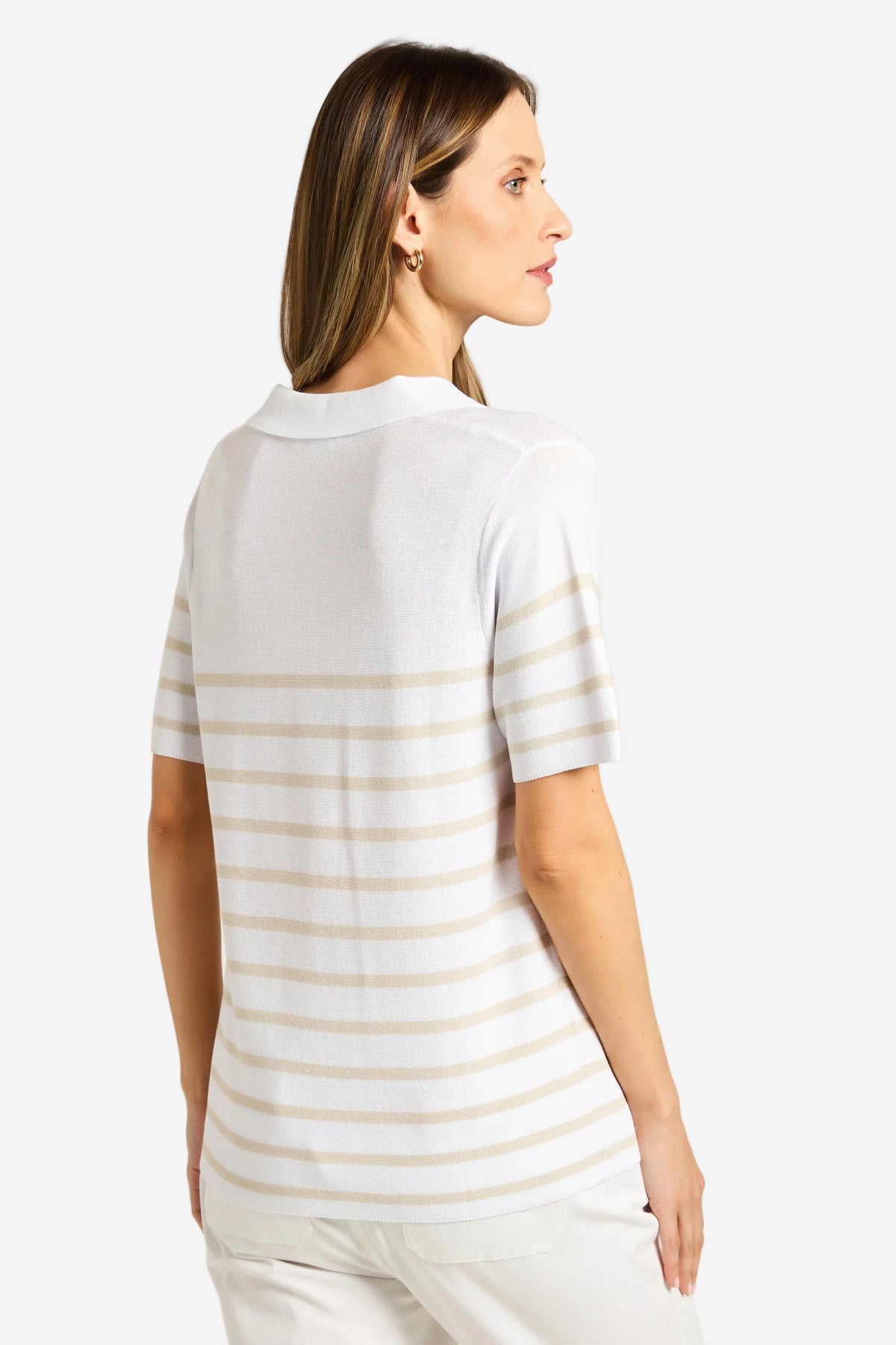 YARRA TRAIL LIBERTY KNIT - STONE/WHITE - THE VOGUE STORE