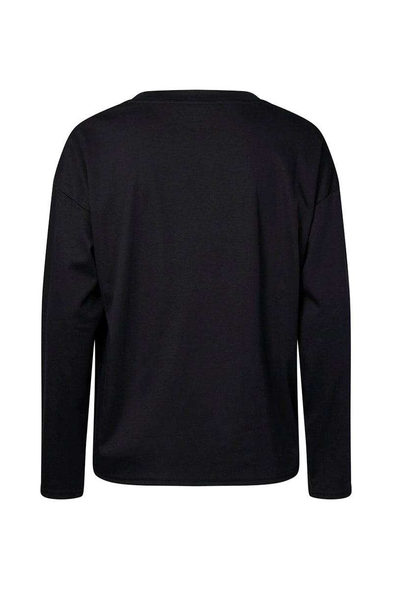 MARCO POLO SIGNATURE STROKE TOP - BLACK - THE VOGUE STORE