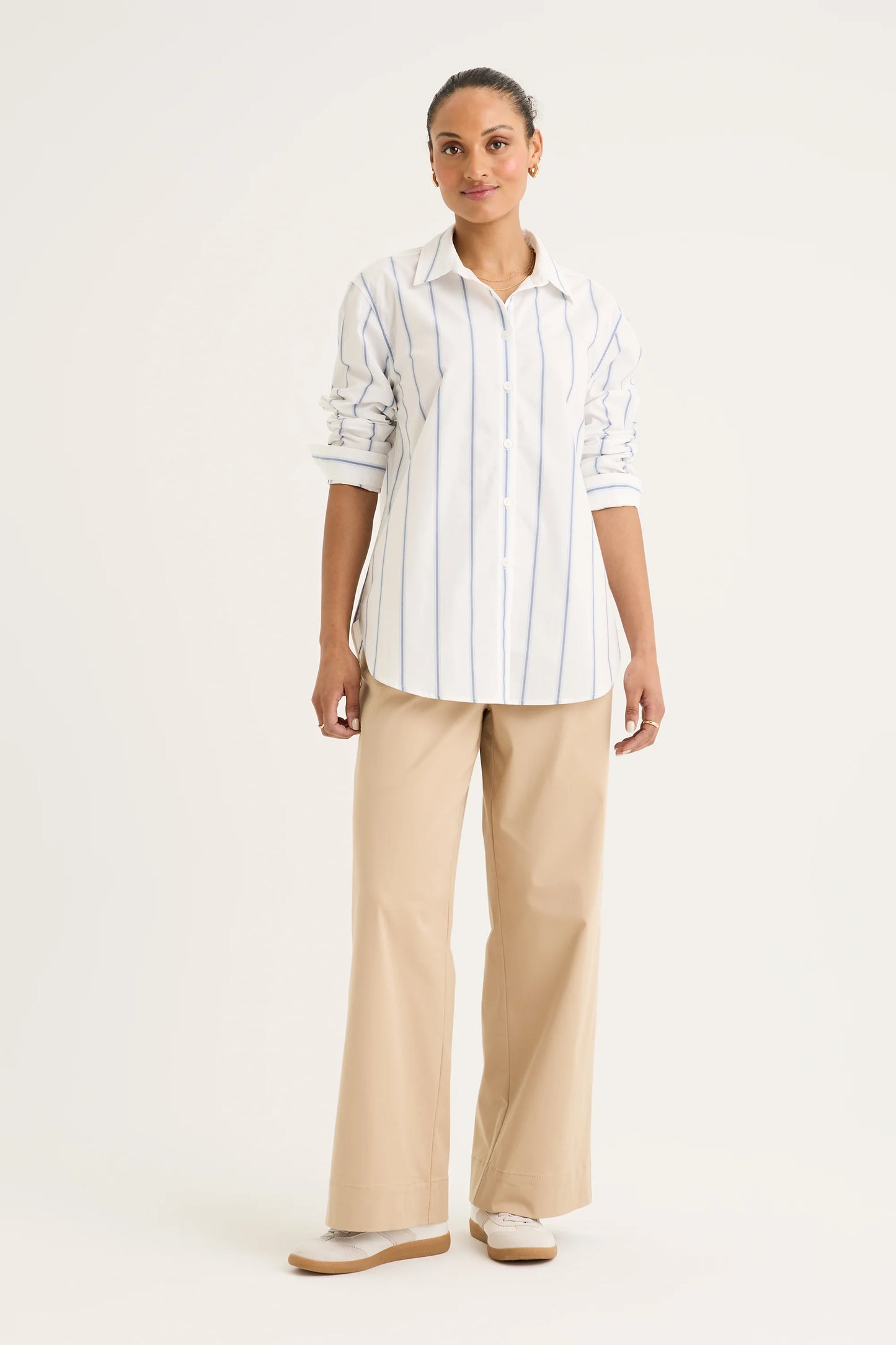 YARRA TRAIL ALLOY SHIRT - ECRU/GLACIER - THE VOGUE STORE