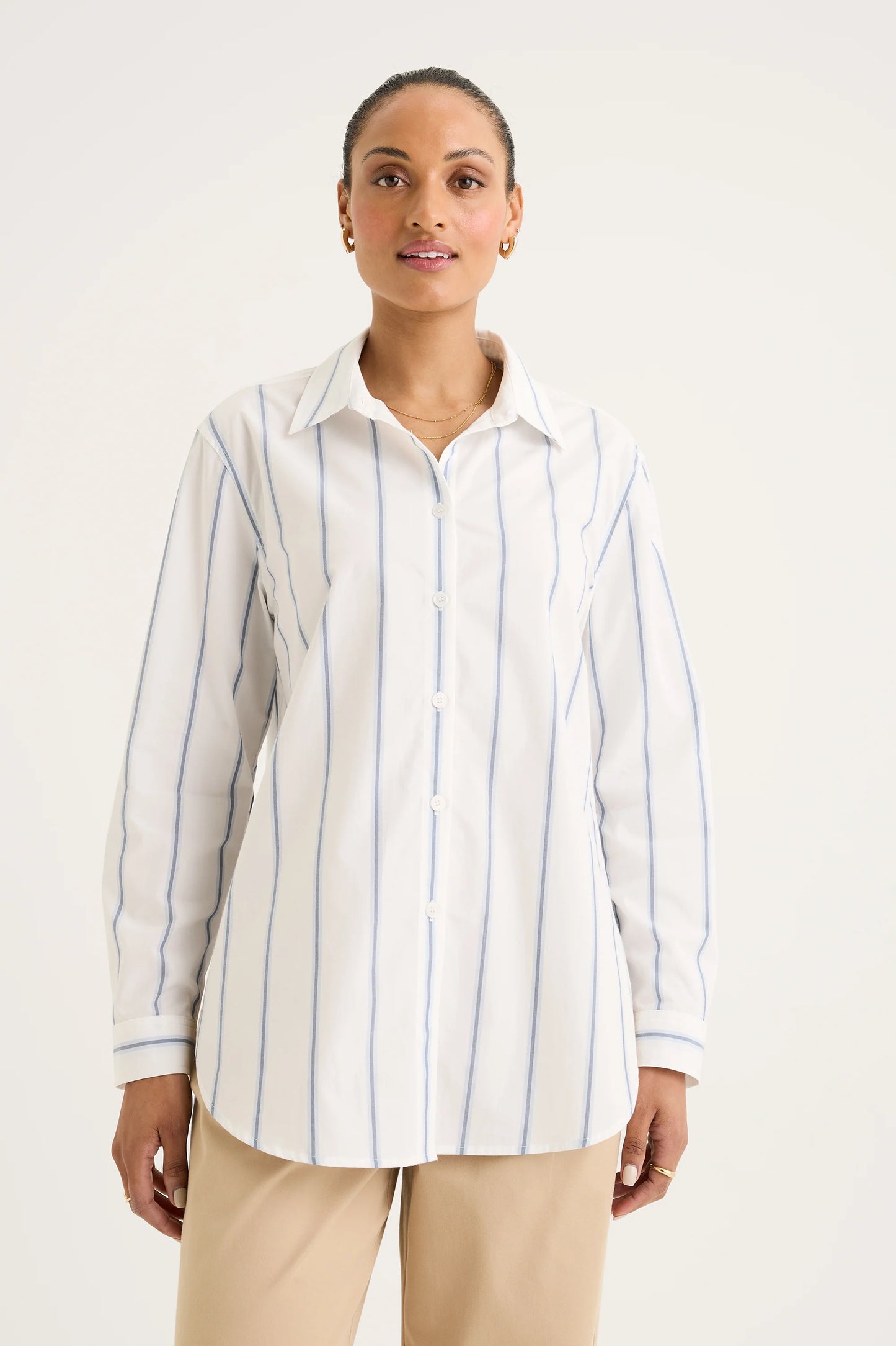 YARRA TRAIL ALLOY SHIRT - ECRU/GLACIER - THE VOGUE STORE