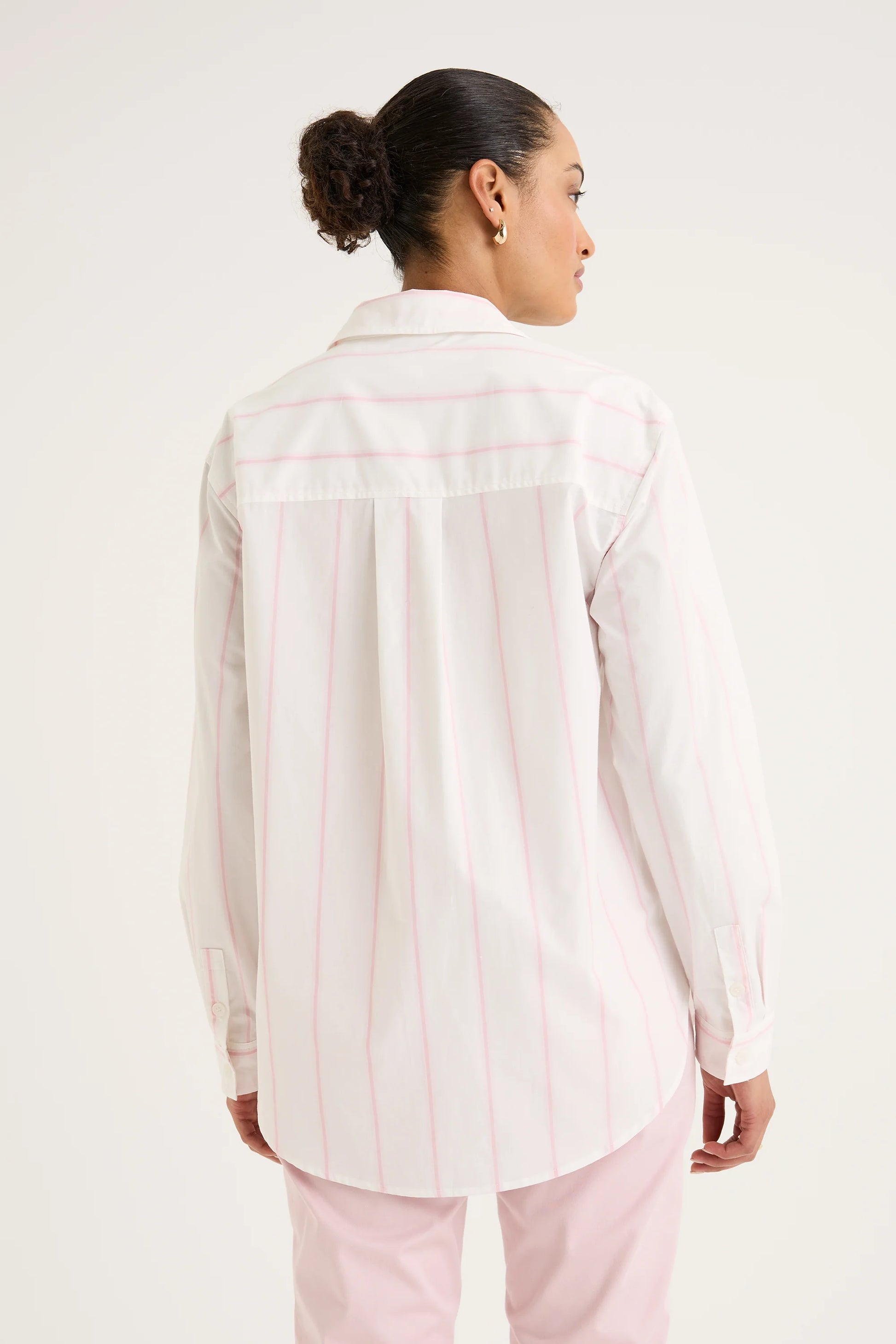 YARRA TRAIL ALLOY SHIRT - WHITE/ICE PINK - THE VOGUE STORE