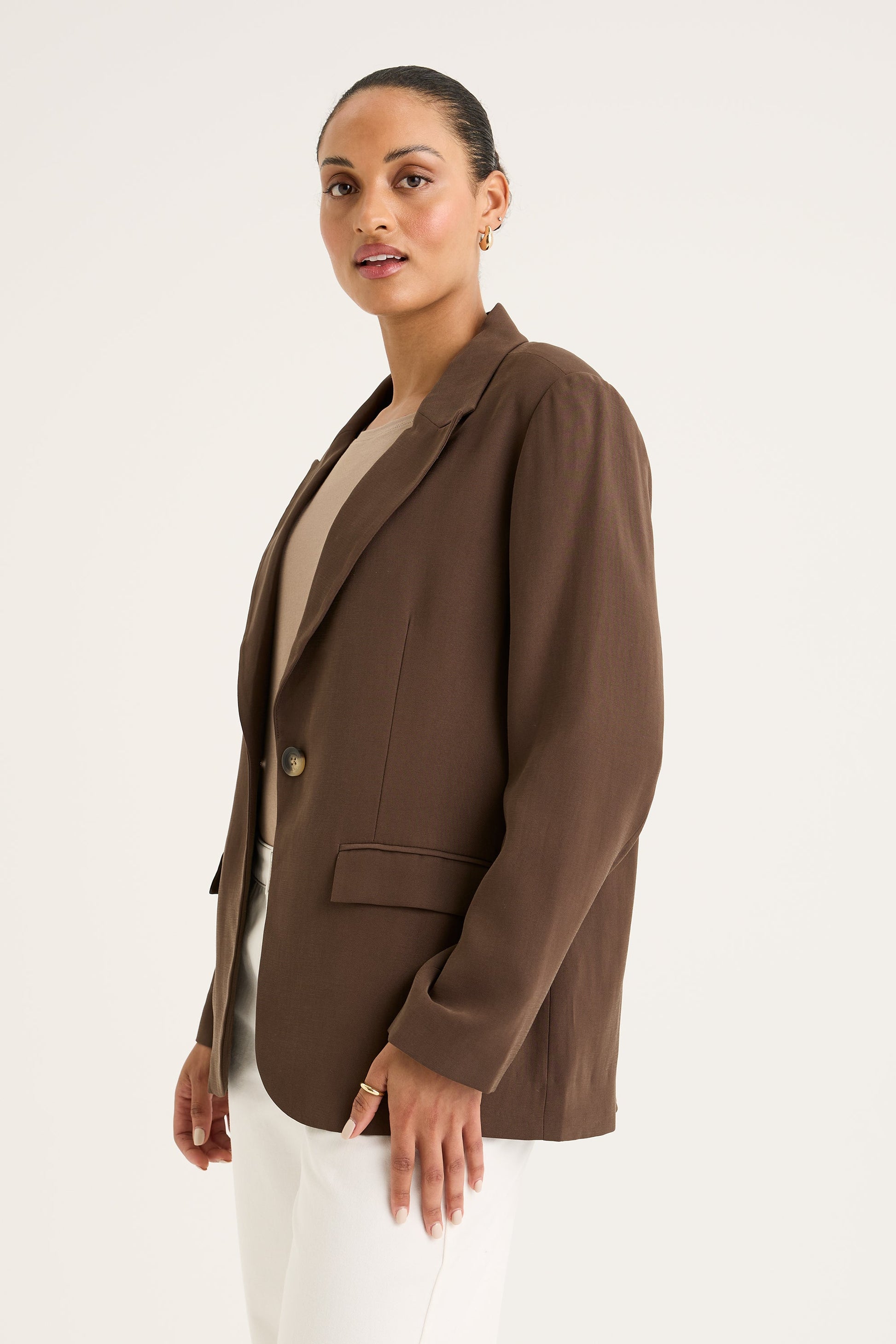 YARRA TRAIL VINEYARD BLAZER - CACAO - THE VOGUE STORE