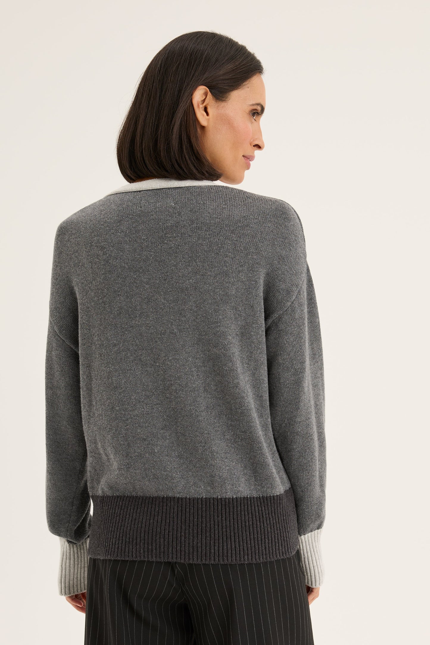 YARRA TRAIL CARBON CARDI - STEEL - THE VOGUE STORE