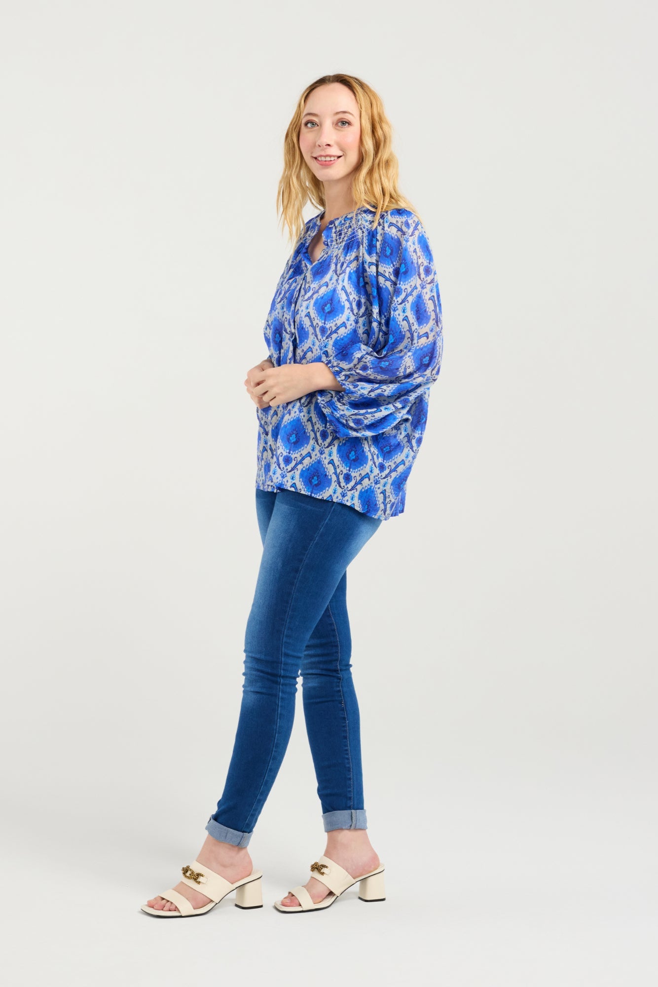 ZAFINA JUNIPER TOP - PAISLEY PAINTING - THE VOGUE STORE
