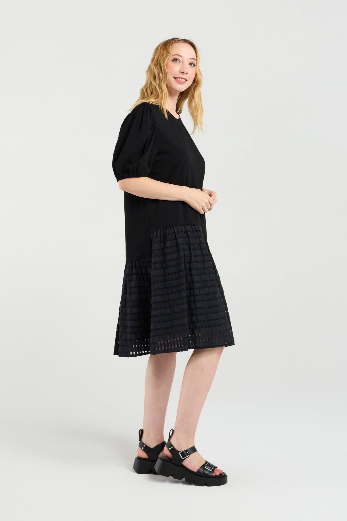 ZAFINA EVELYN DRESS - BLACK - THE VOGUE STORE