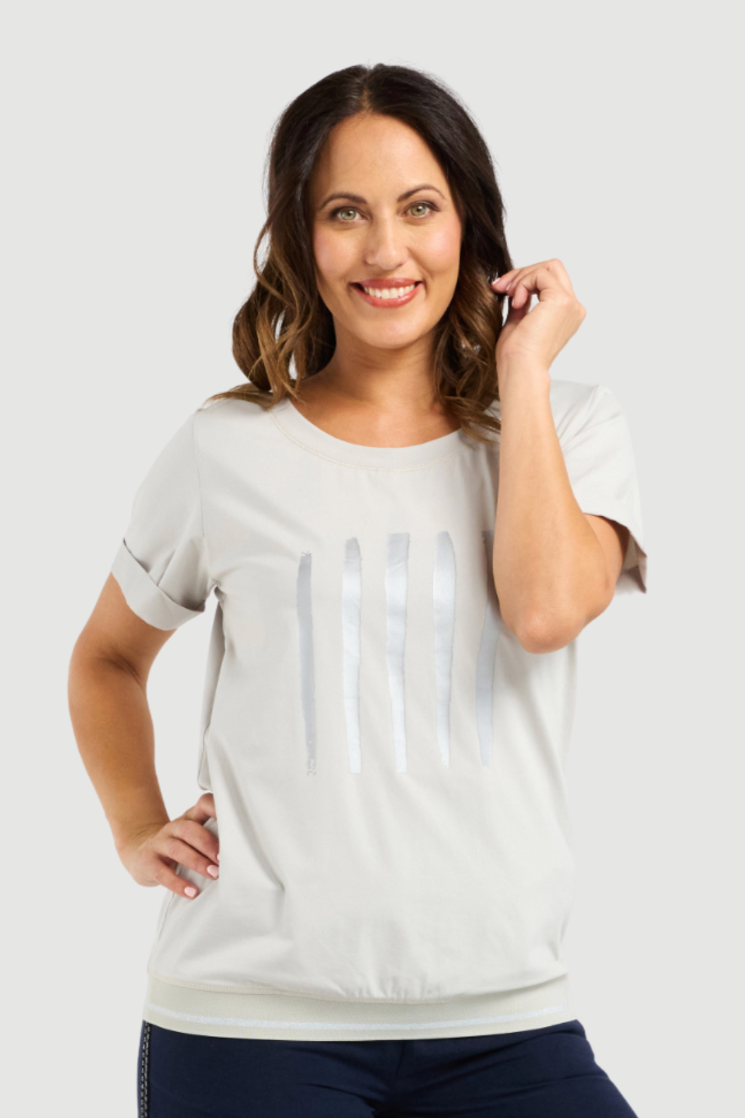 ZAFINA MIA T-SHIRT - GREY