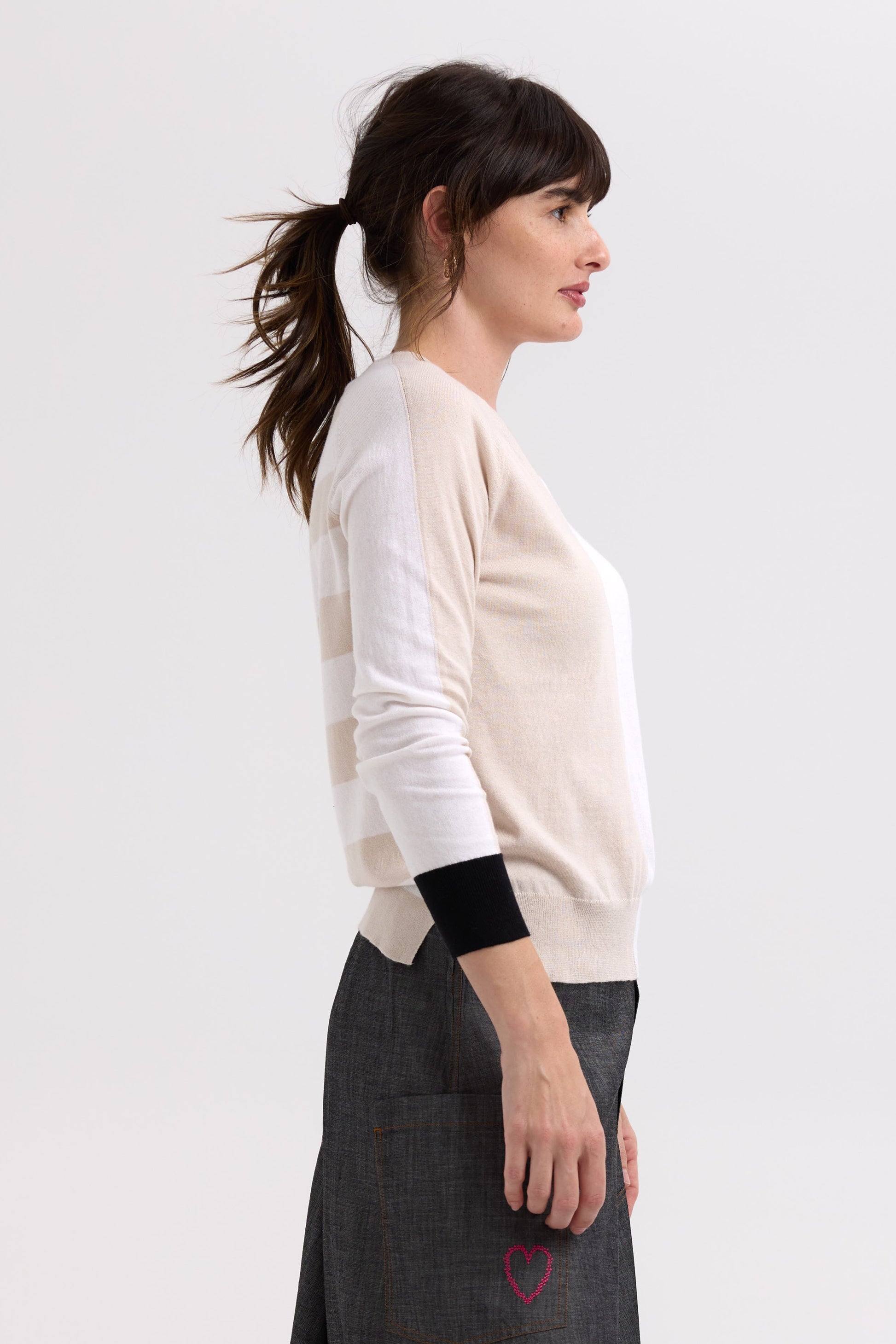 Z&P SPLIT JUMPER - CANVAS - THE VOGUE STORE