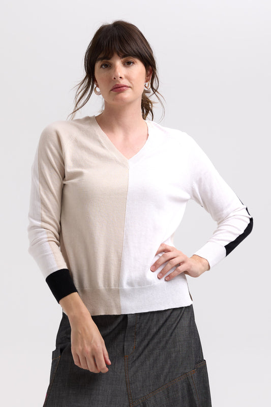 Z&P SPLIT JUMPER - CANVAS - THE VOGUE STORE