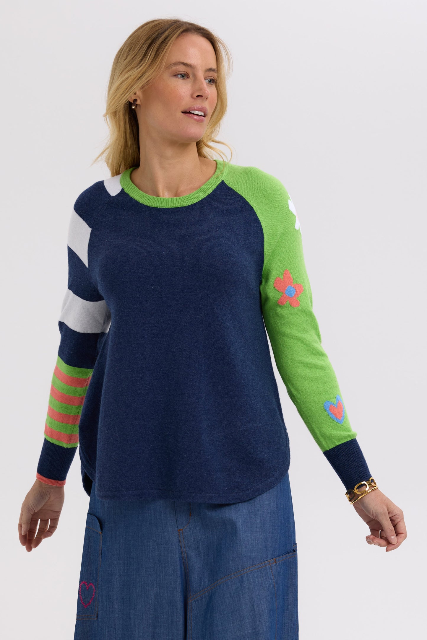 Z&P MY HAPPY JUMPER - DENIM - THE VOGUE STORE