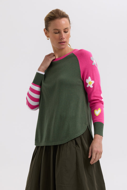Z&P MY HAPPY JUMPER - KHAKI - THE VOGUE STORE