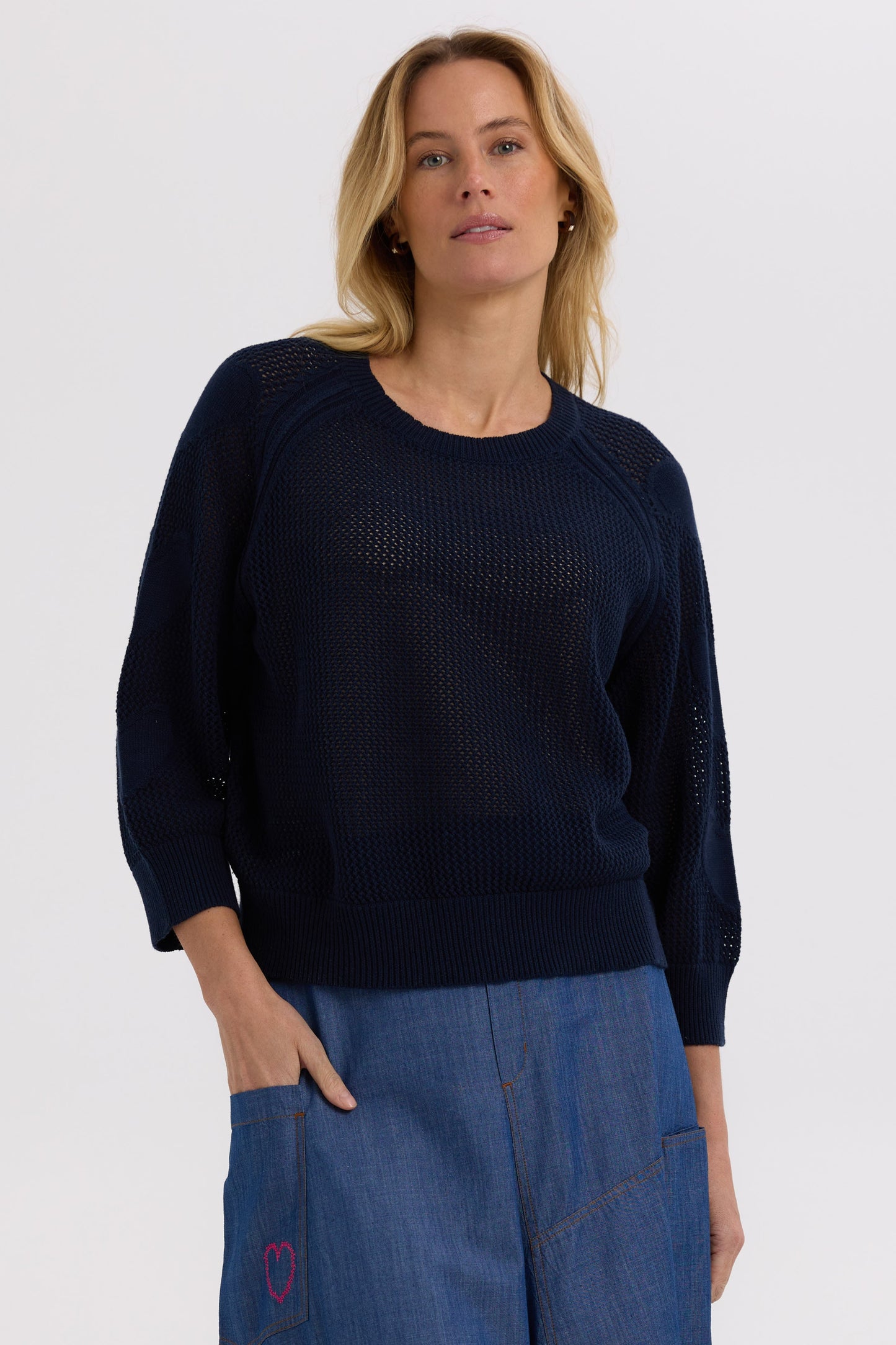 Z&P HEARTS ON MY SLEEVE - NAVY - THE VOGUE STORE
