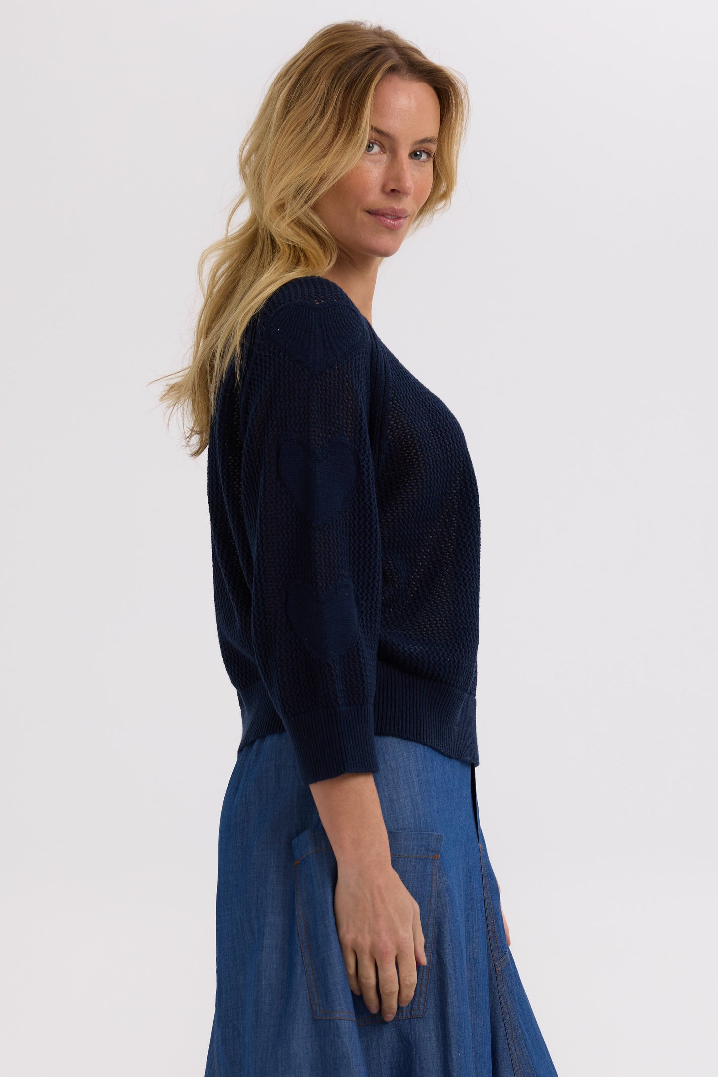 Z&P HEARTS ON MY SLEEVE - NAVY - THE VOGUE STORE