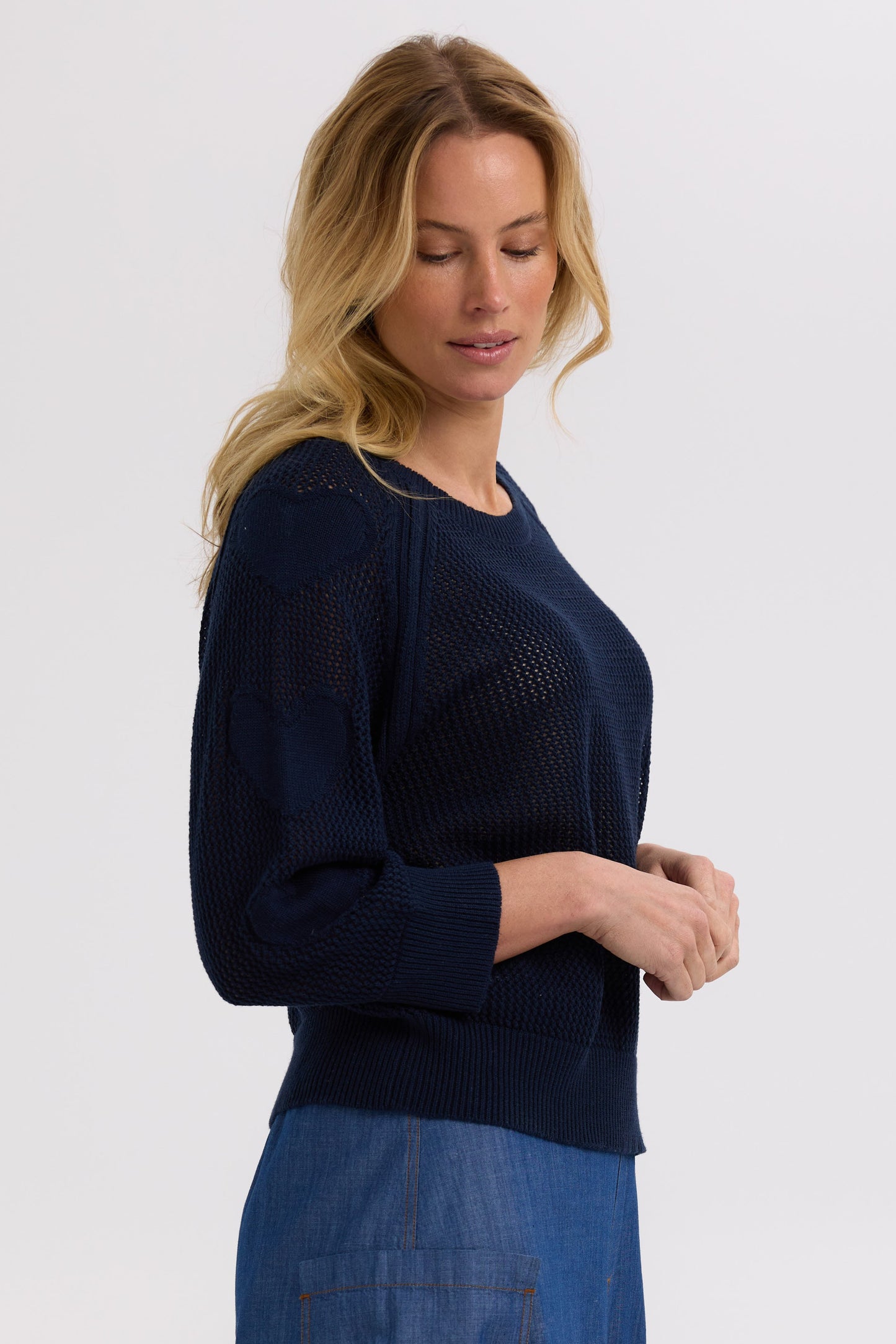 Z&P HEARTS ON MY SLEEVE - NAVY - THE VOGUE STORE
