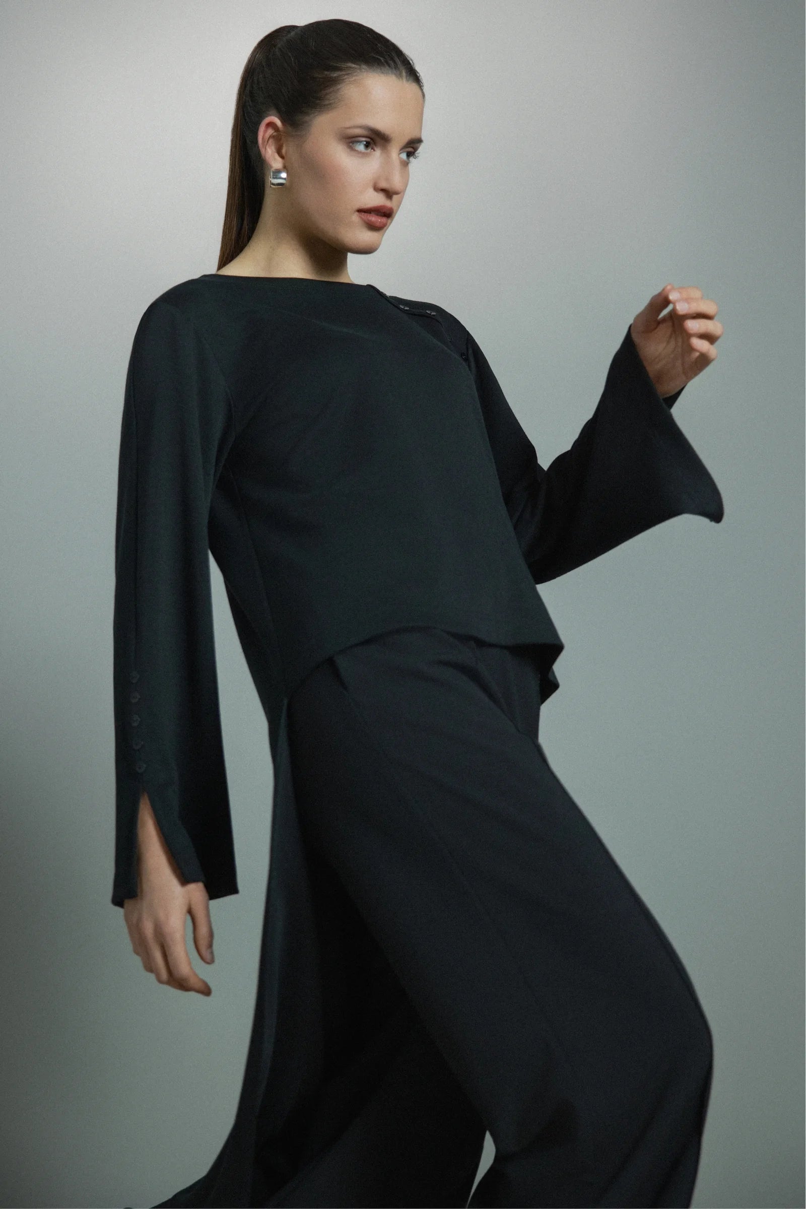 REPERTOIRE ARCADIA TOP - BLACK - THE VOGUE STORE