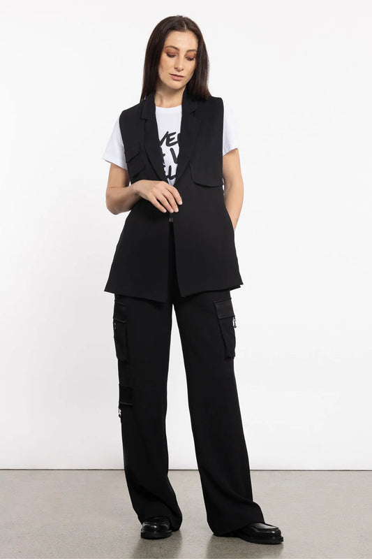 REPERTOIRE BROADWAY PANT BLACK - THE VOGUE STORE