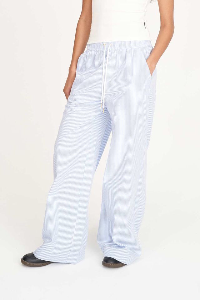 HUFFER CRUISE LOUNGE PANT - ICE BLUE STRIPE - THE VOGUE STORE