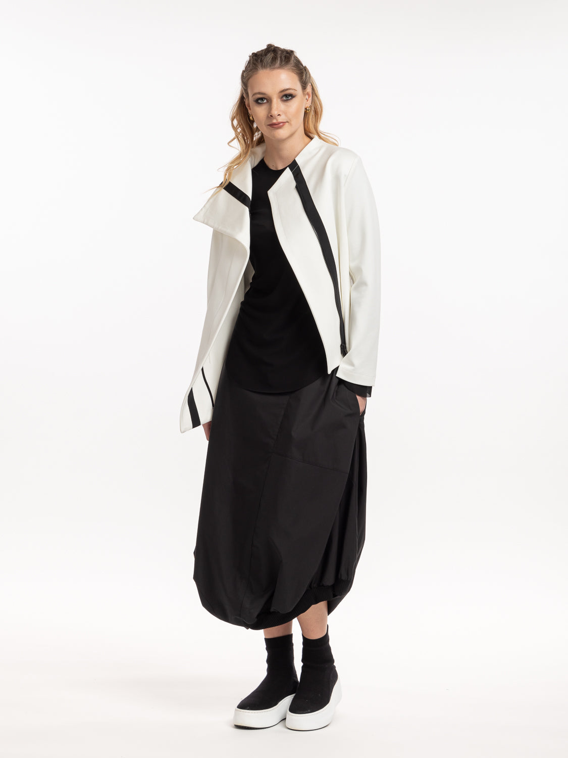 STYLE X LAB EXTENSION JACKET - IVORY - THE VOGUE STORE