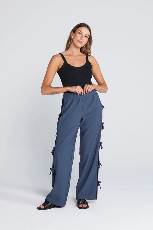 THING THING BOWTIFUL PANT - NAVY OXFORD - THE VOGUE STORE