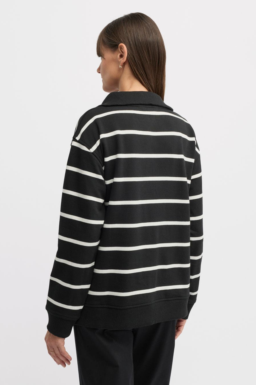 YARRA TRAIL ETERNAL SWEAT - BLACK/ECRU - THE VOGUE STORE