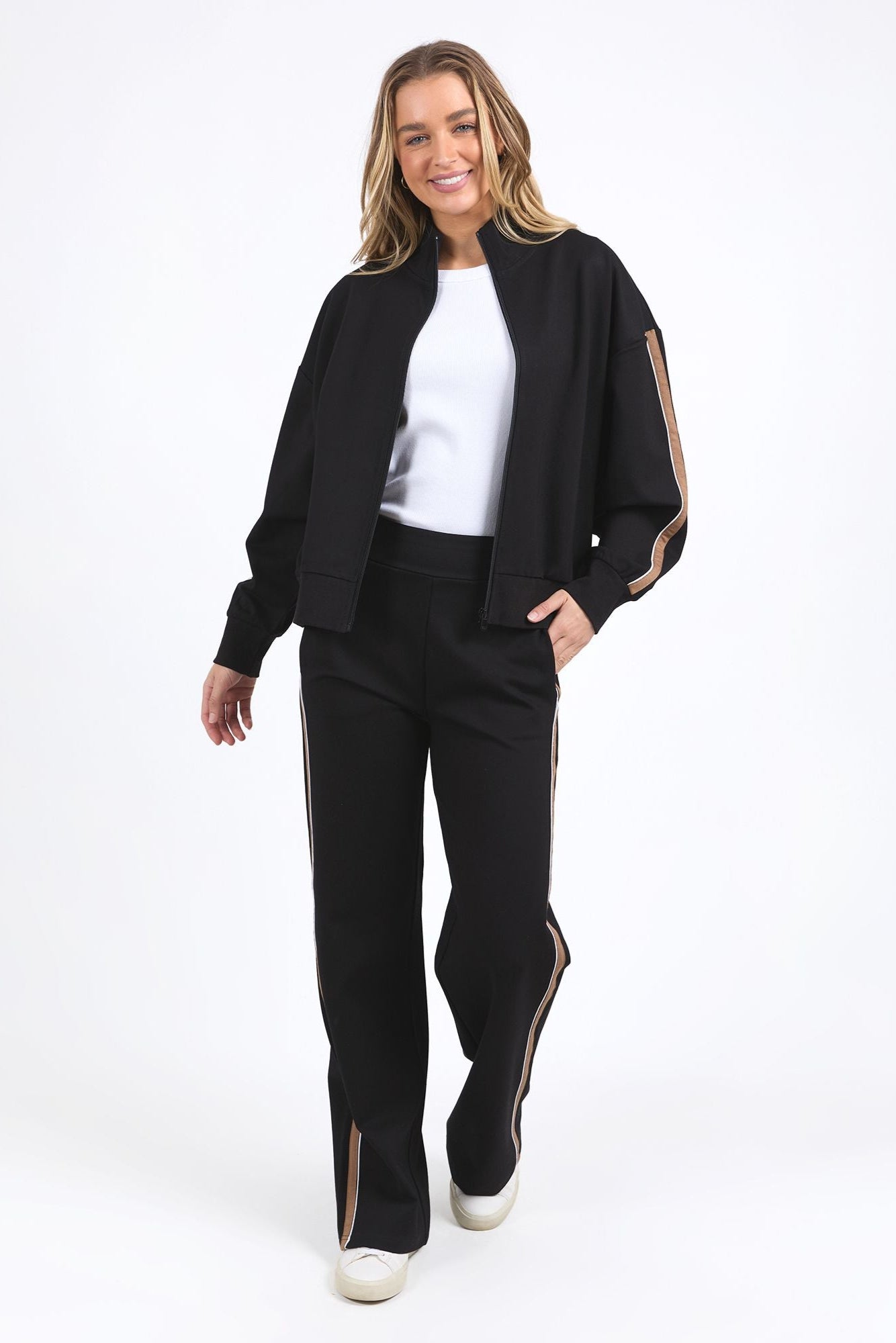 FOXWOOD LONDON ZIP THRU - BLACK - THE VOGUE STORE