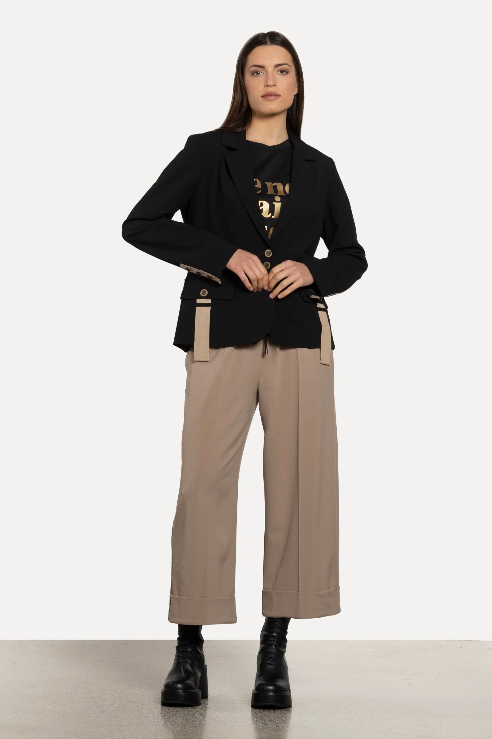 REPERTOIRE FRAZER BLASER - BLACK - THE VOGUE STORE