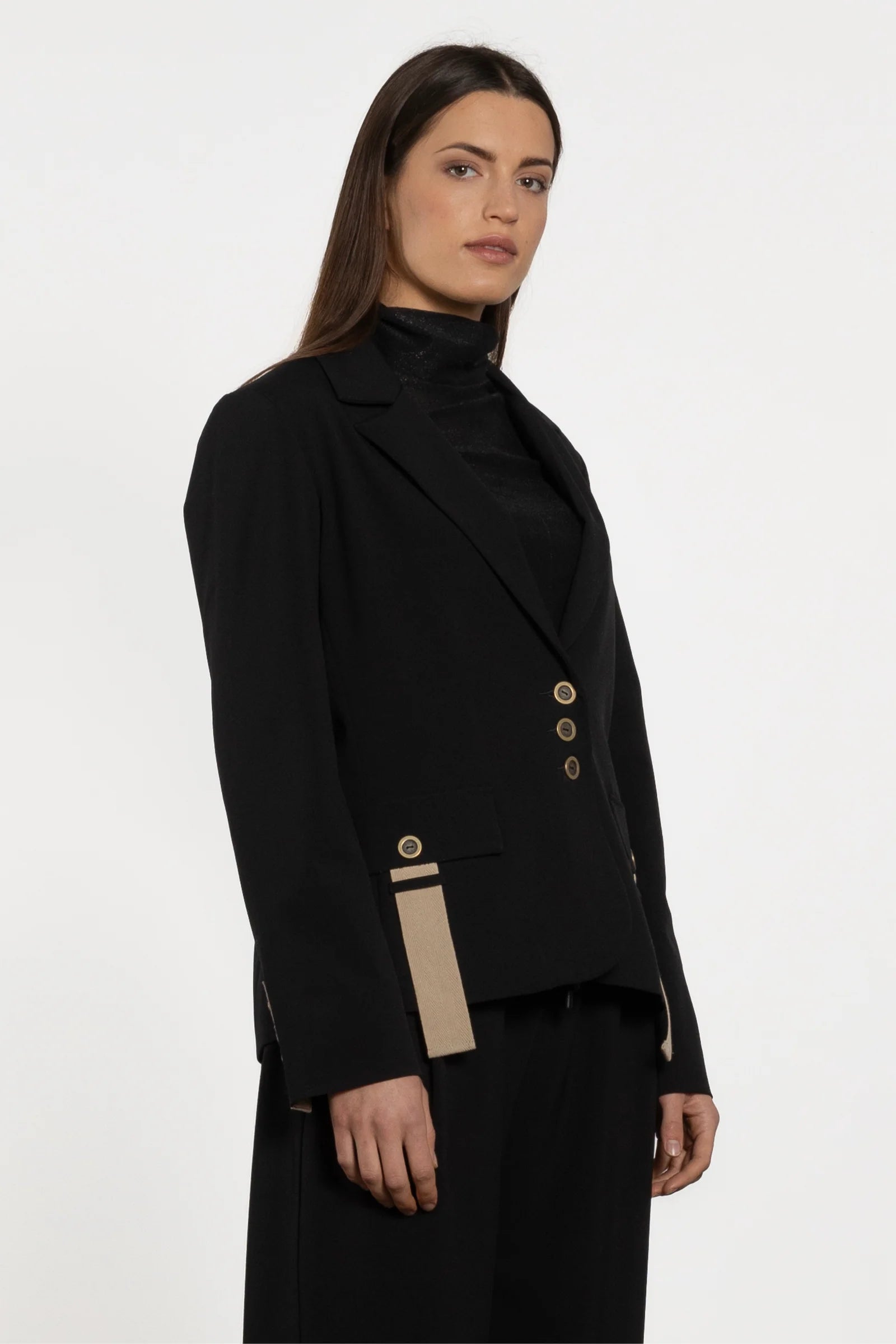 REPERTOIRE FRAZER BLASER - BLACK - THE VOGUE STORE