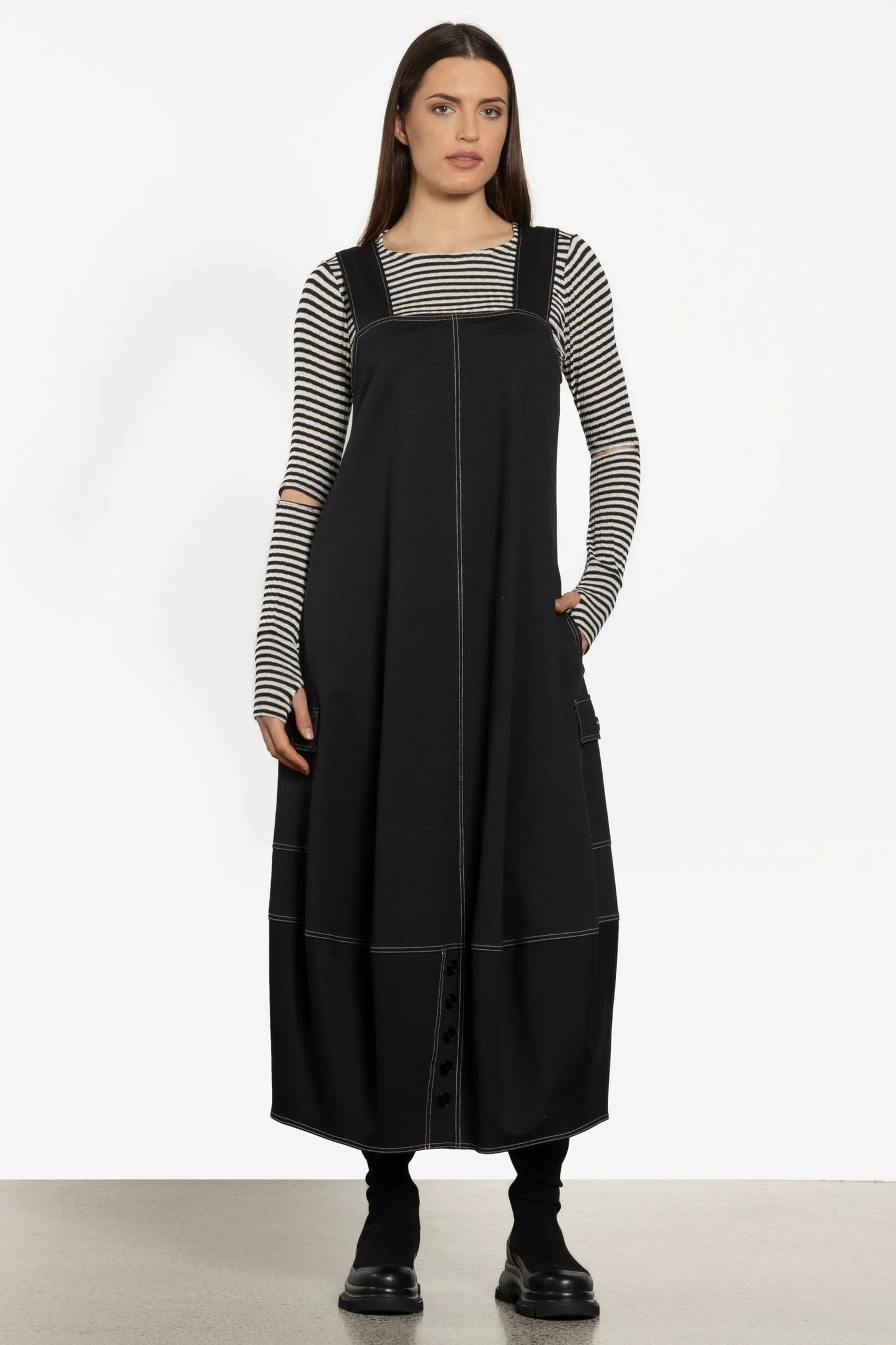 REPERTOIRE HEATH DRESS - BLACK - THE VOGUE STORE
