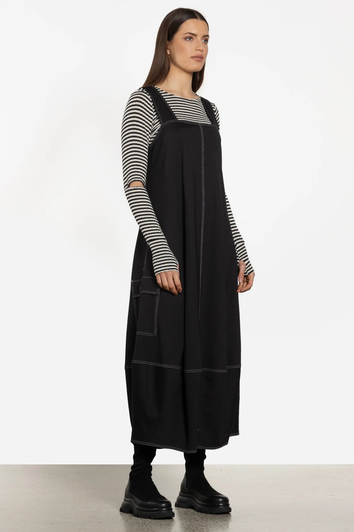 REPERTOIRE HEATH DRESS - BLACK - THE VOGUE STORE