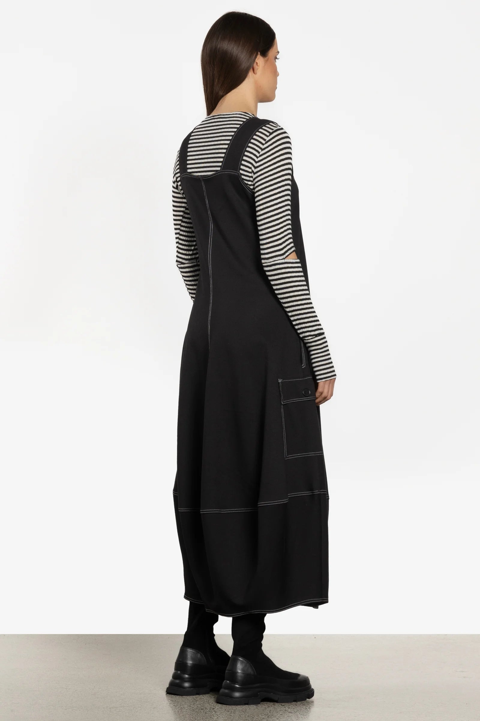 REPERTOIRE HEATH DRESS - BLACK - THE VOGUE STORE