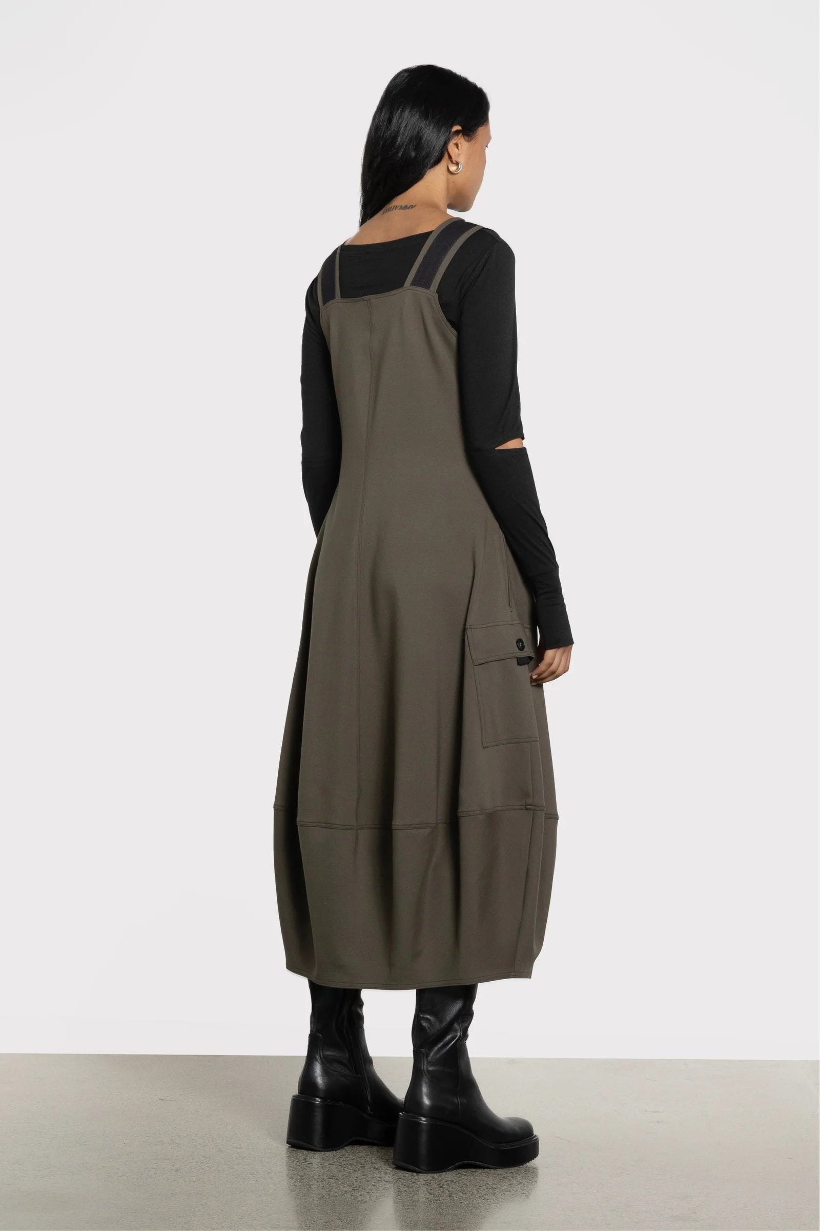 REPERTOIRE HEATH DRESS - KHAKI - THE VOGUE STORE