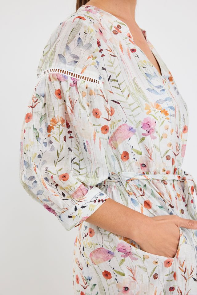 BY ROSA WISDOM BALLOON SLEEVE MIDI SHIRT DRESS - THE VOGUE STORE