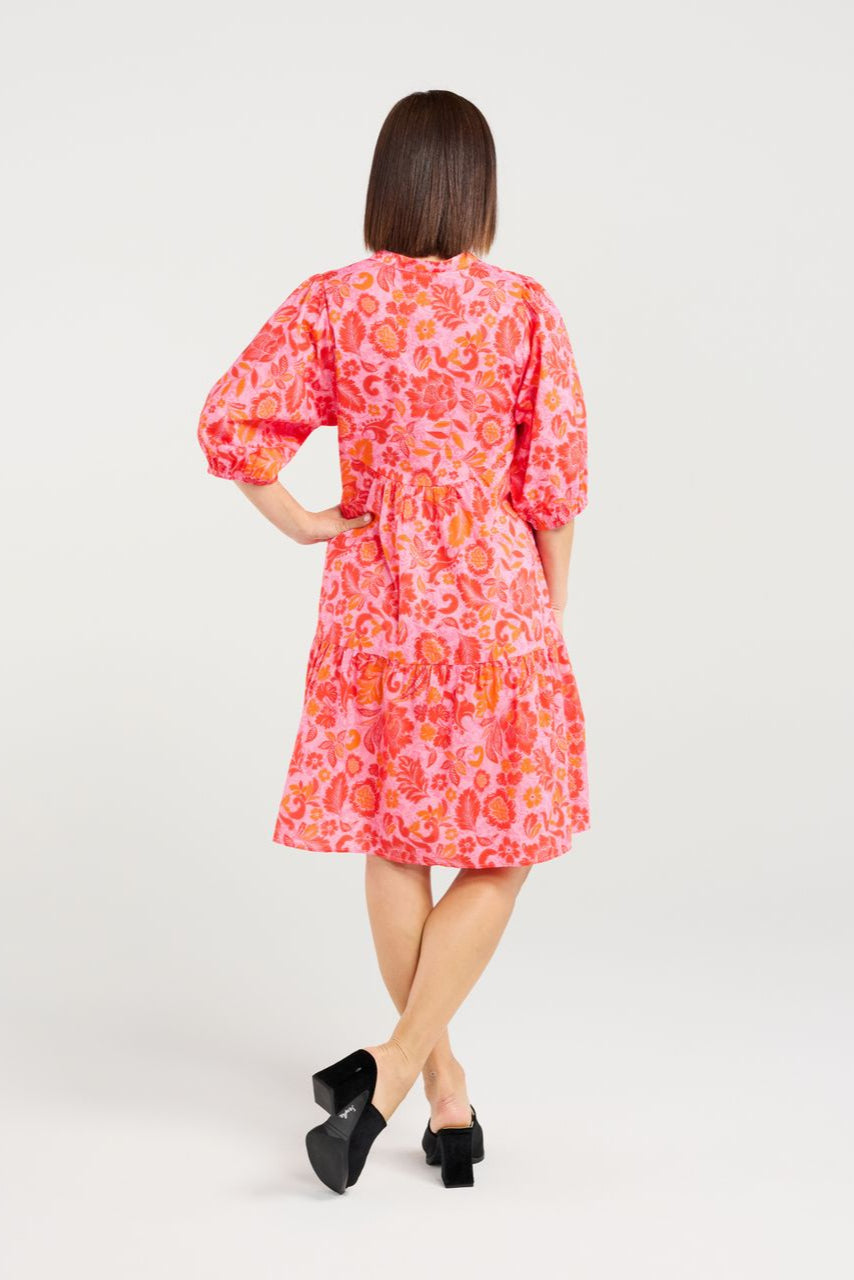 SEDUCE EILEEN DRESS - ABSTRACT BLUSH - THE VOGUE STORE