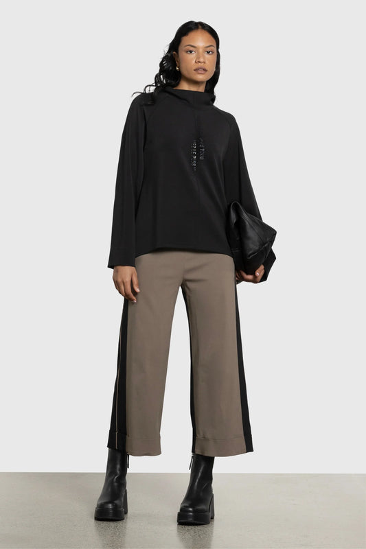 REPERTOIRE LINCOLN PANT BLACK TOFFEE - THE VOGUE STORE