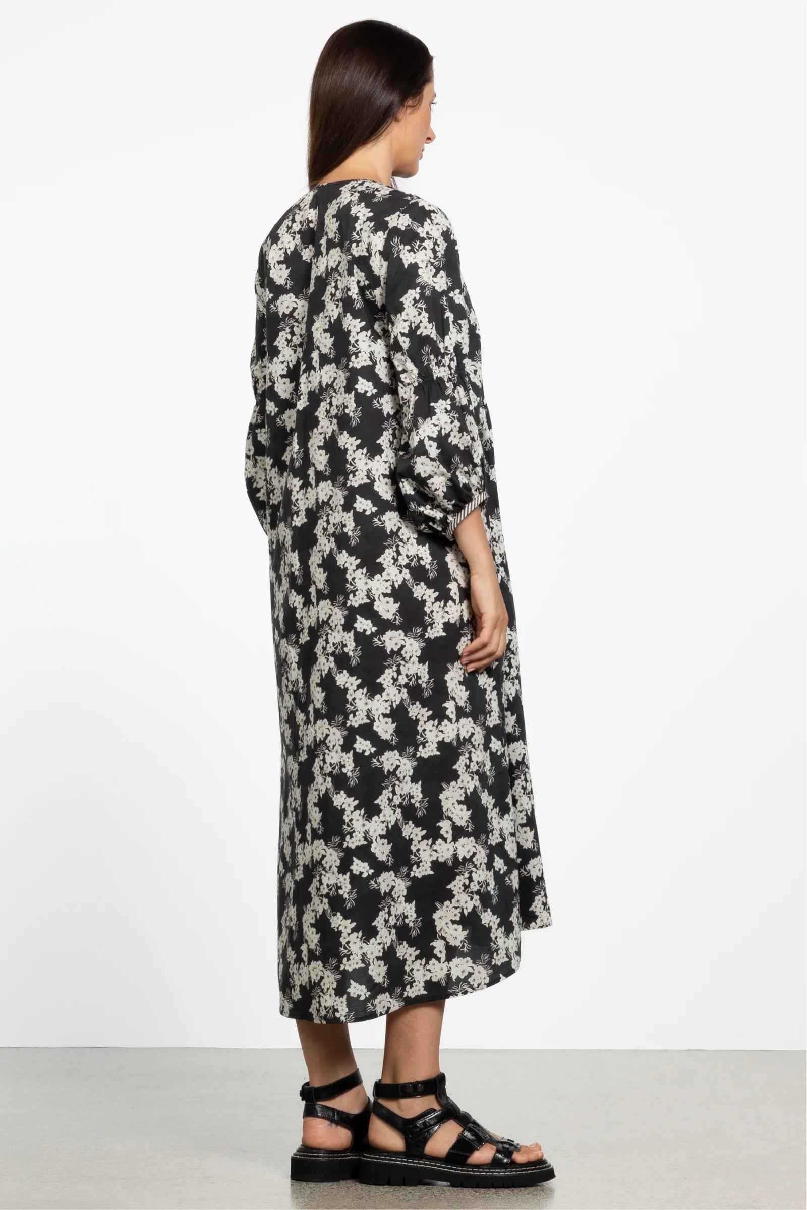 REPERTOIRE LOWEN DRESS -BLACK PRINT - THE VOGUE STORE