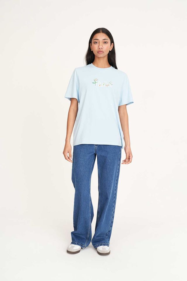 HUFFER CLASSIC TEE 170/NECTAR - ICE BLUE - THE VOGUE STORE