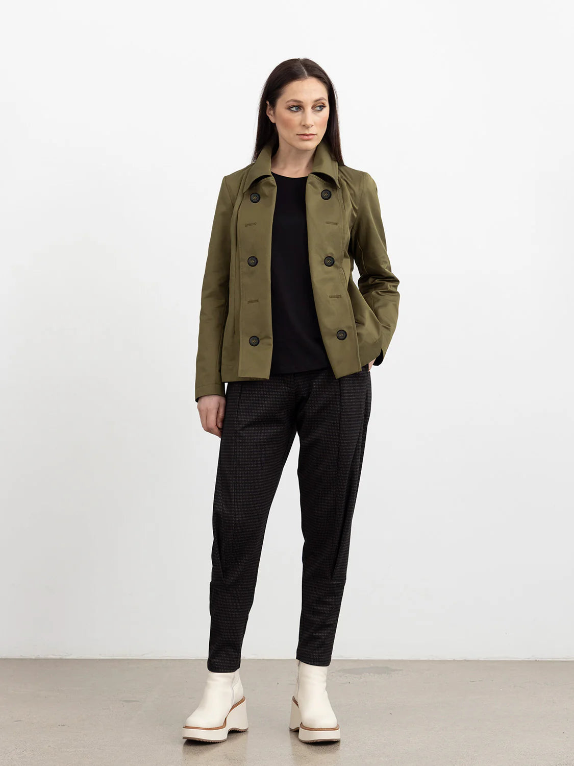 STYLE LAB SUBCONCIOUS JACKET - OLIVE - THE VOGUE STORE