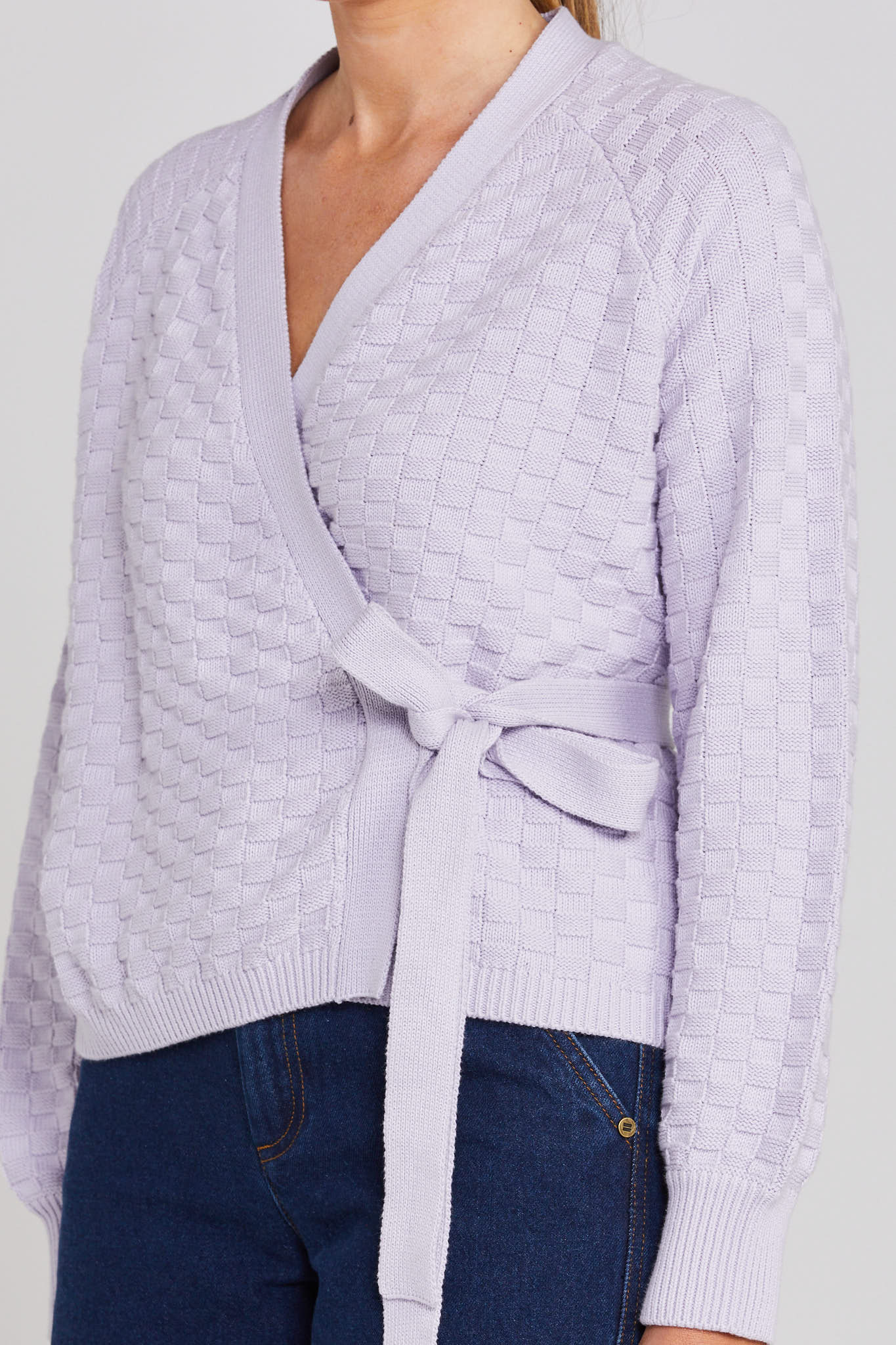 THING THING WRAPT CARDIGAN - LILAC - THE VOGUE STORE
