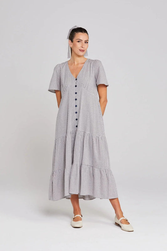 THING THING HAPPY DAYS DRESS - MIDNIGHT CHECKERS - THE VOGUE STORE