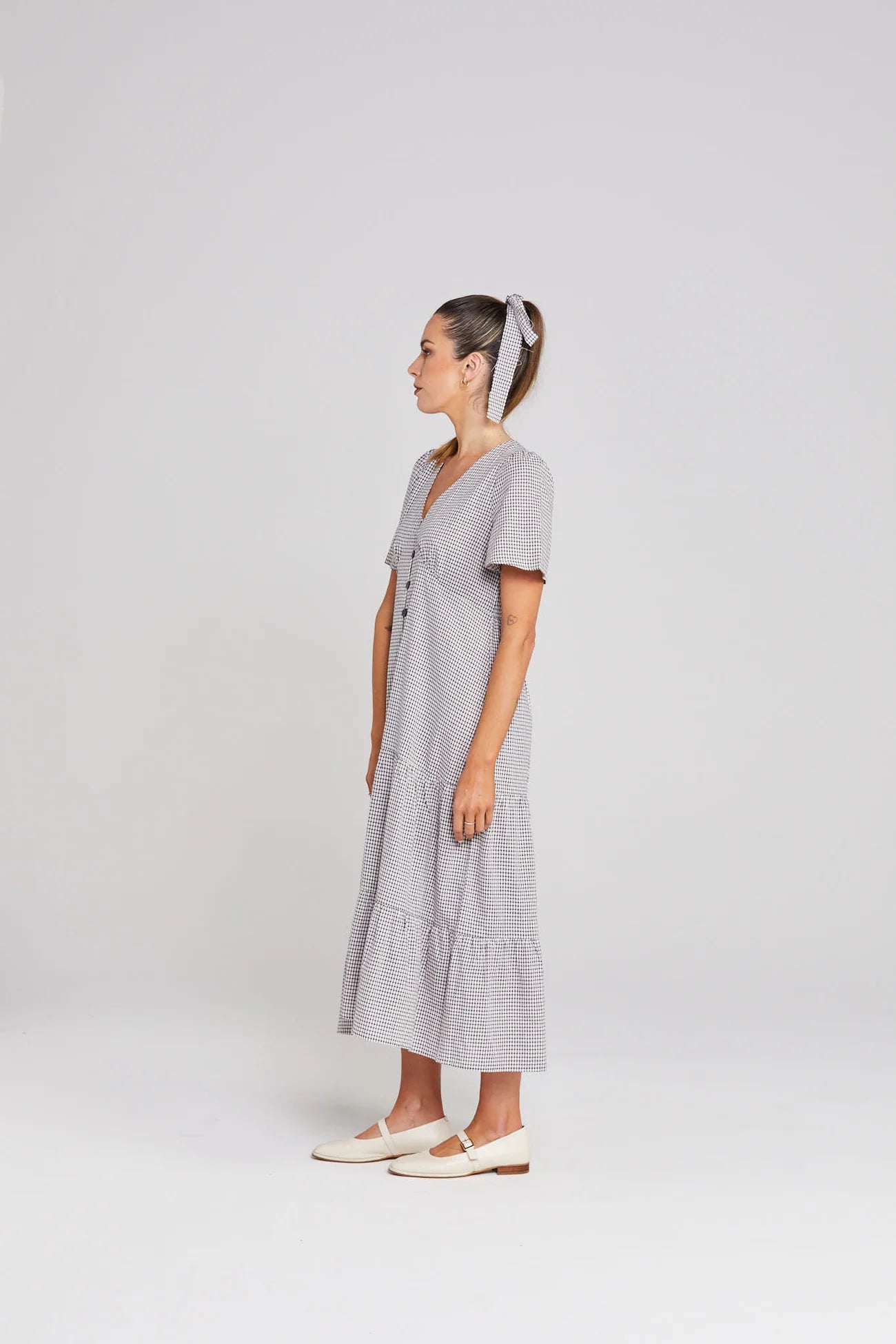THING THING HAPPY DAYS DRESS - MIDNIGHT CHECKERS - THE VOGUE STORE