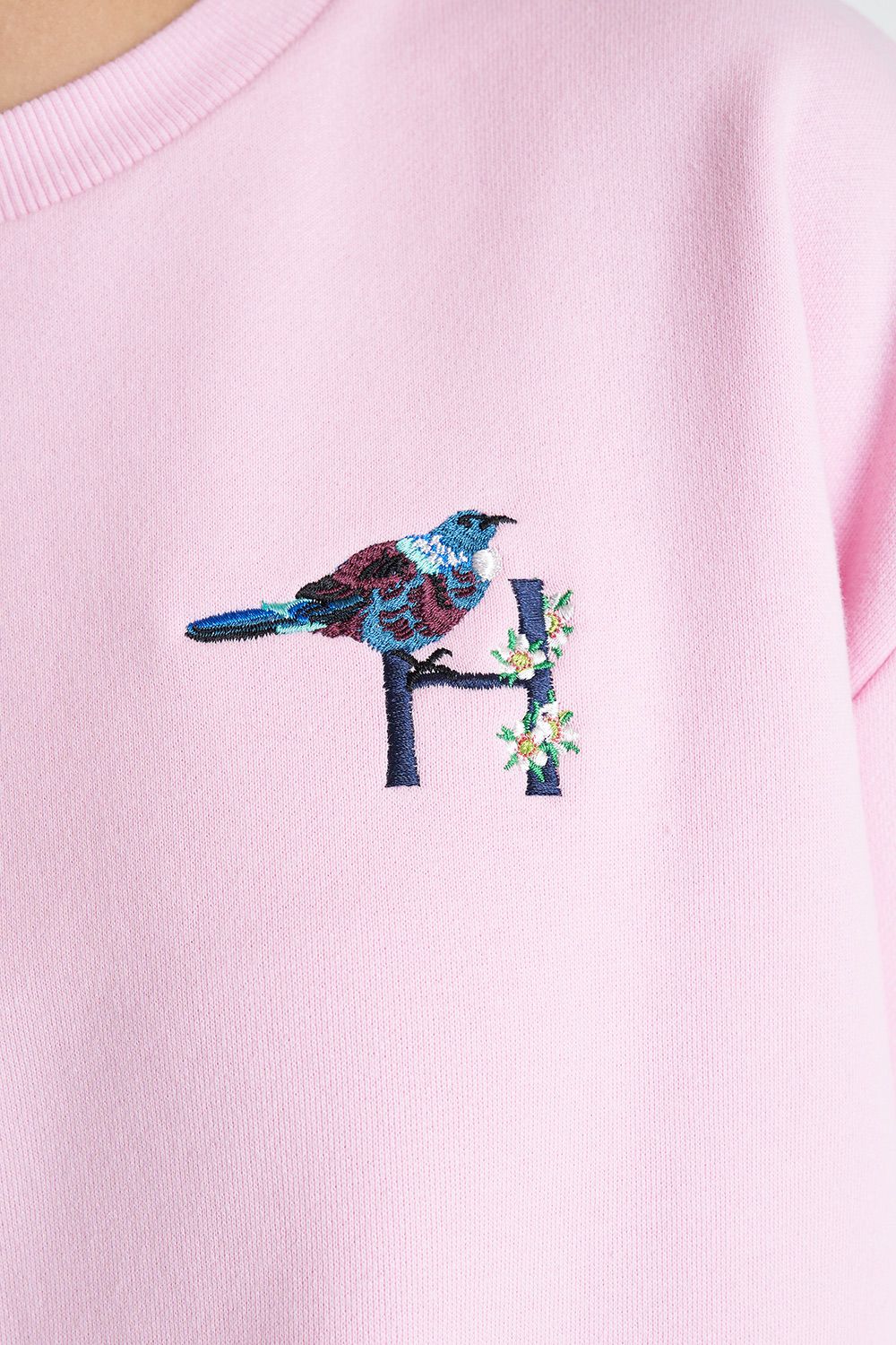 HUFFER SLOUCH CREW 350/SINGER - PALE ROSE - THE VOGUE STORE