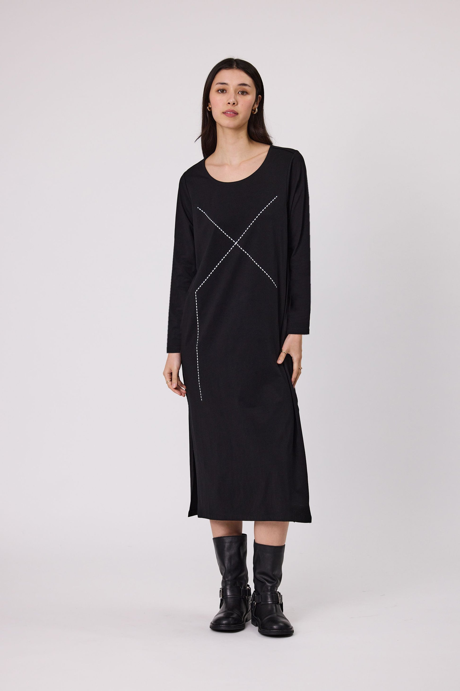 DUO QUINCY DRESS - BLACK - THE VOGUE STORE