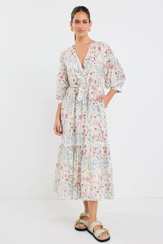 BY ROSA WISDOM BALLOON SLEEVE MIDI SHIRT DRESS - THE VOGUE STORE