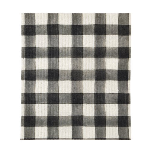 ART - ORGANIC DISHCLOTH - BLACK CHECK