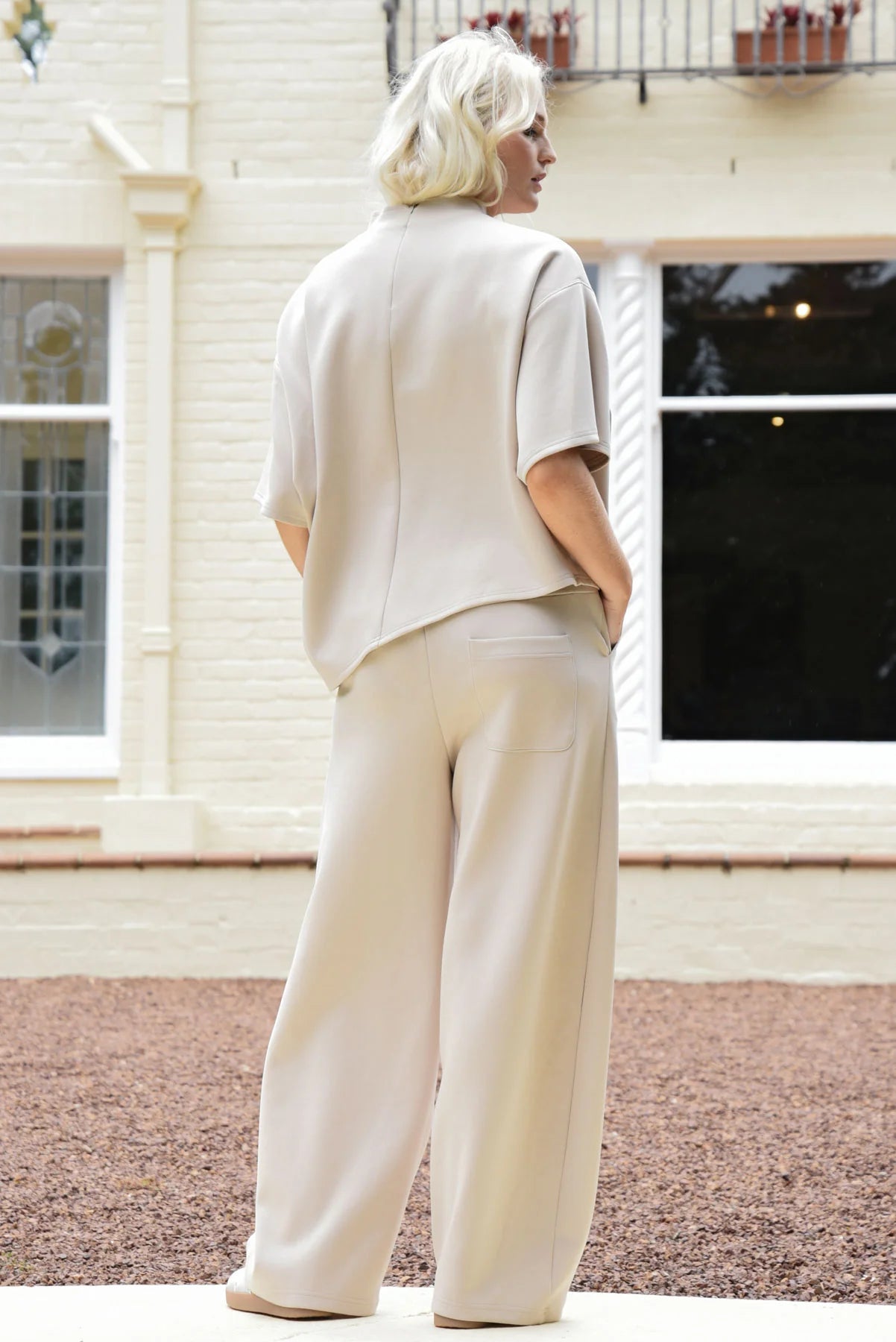 CURATE WALK YOU DOWN PANT - BONE - THE VOGUE STORE