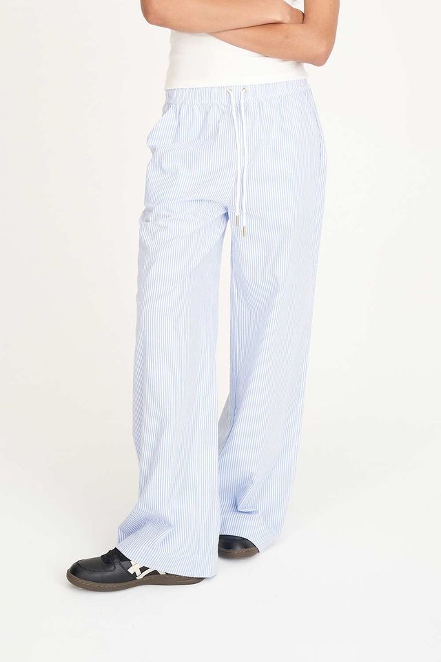 HUFFER CRUISE LOUNGE PANT - ICE BLUE STRIPE - THE VOGUE STORE