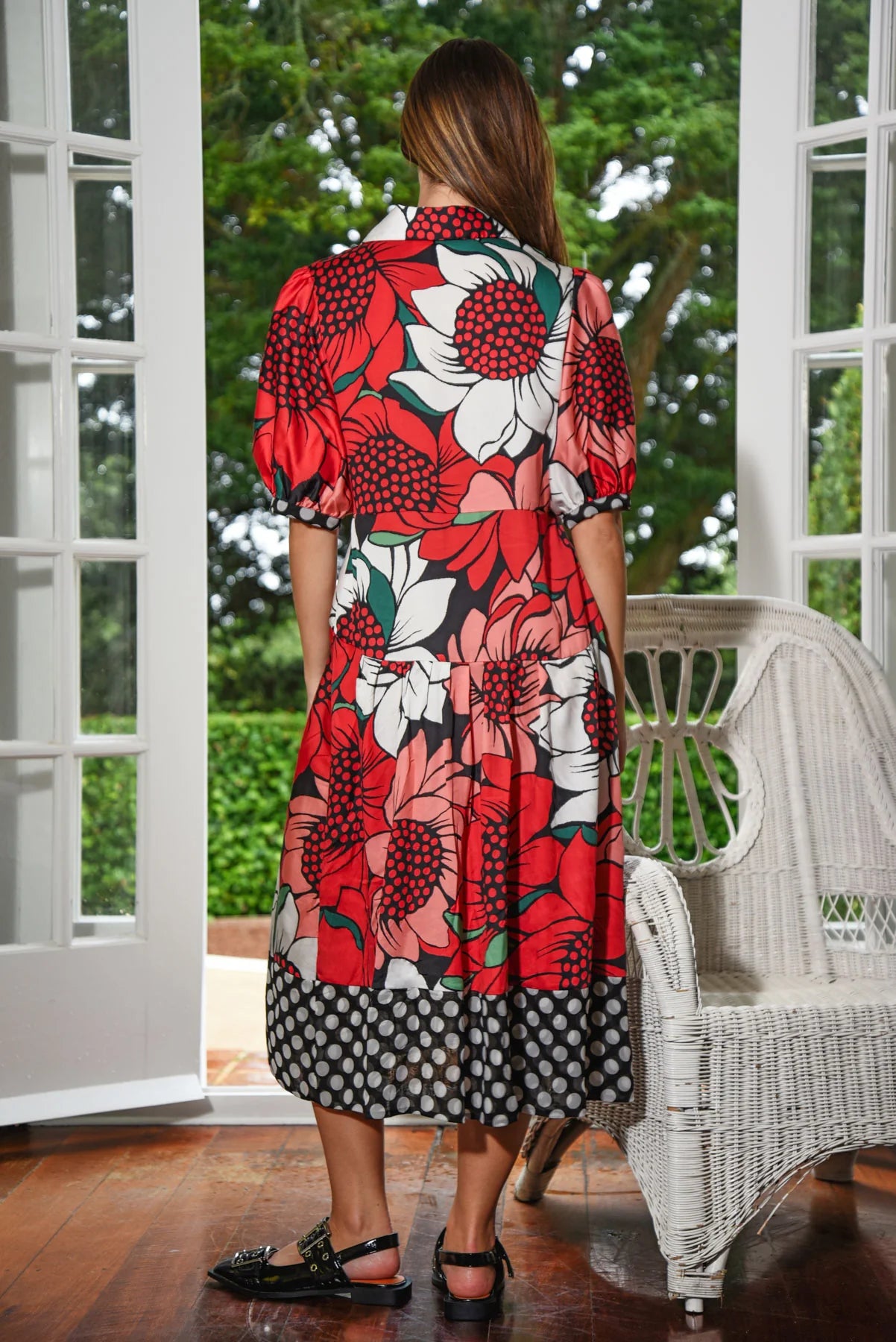 CURATE SHAPE UP DRESS - MIXED SPOT FLORAL - THE VOGUE STORE